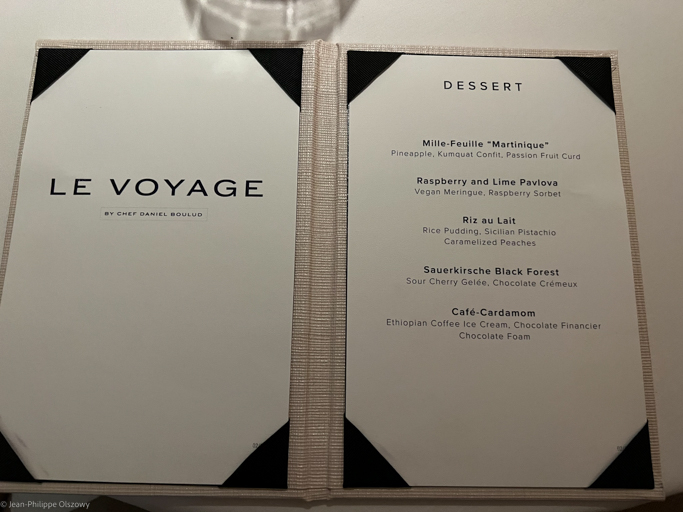 le voyage menu